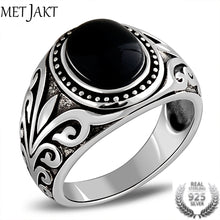 Load image into Gallery viewer, MetJakt Natural Agate/Garnet Ring with Ancient